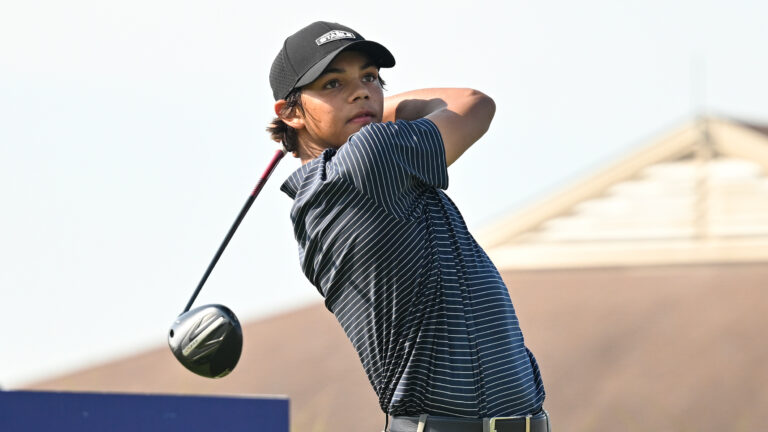 Golf fans are very excited after Charlie Woods’ latest round at the Junior PGA Championship Charlie Woods