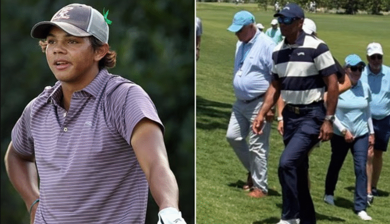Tiger Woods’ son Charlie suffers major setback on the course in front of his dad Charlie Woods Tiger Woods