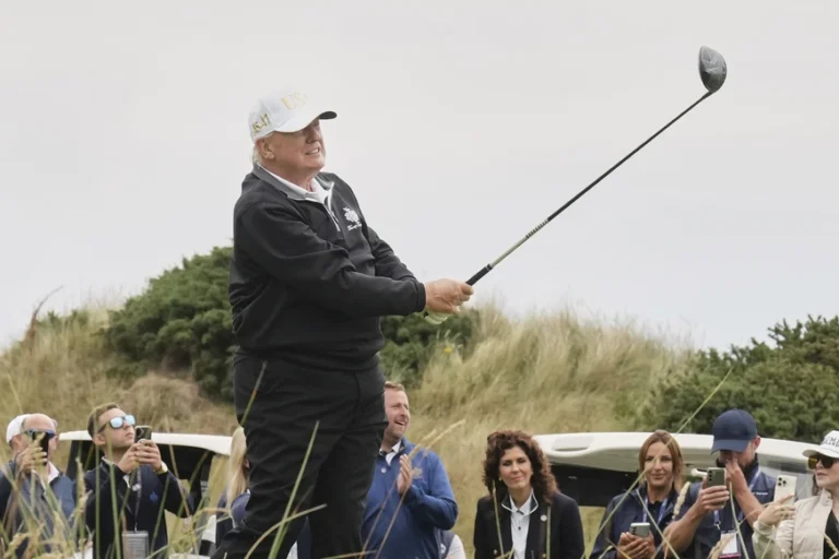 VIDEO: ‘Dodgy looking’ clip of Trump playing golf in Scotland spa Donald Trump