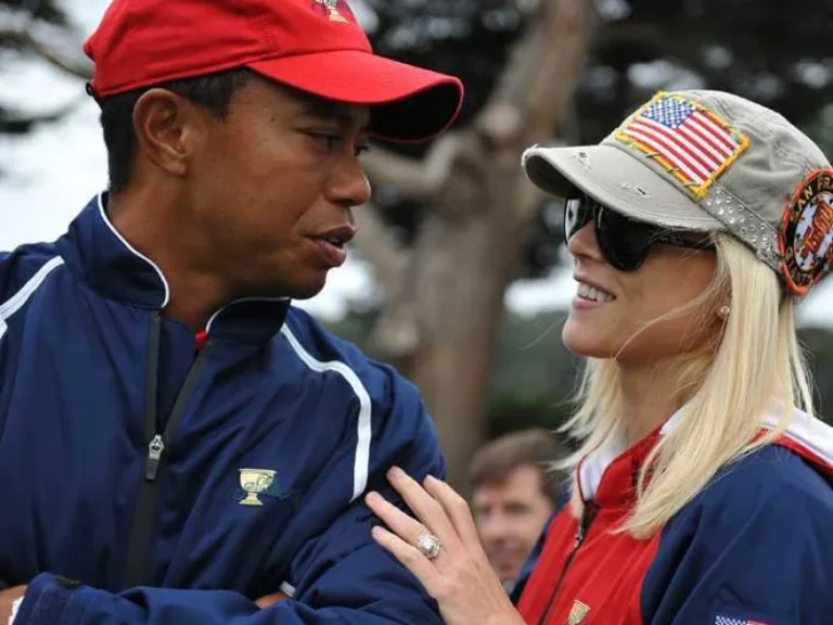 The one that got away! Tiger Woods in deep conversation with ex-wife as they Tiger Woods Elin Nordegren