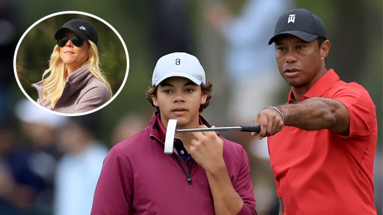 Charlie Woods shows true colours with final actions as dad Tiger re Charlie Woods Tiger Woods Elin Nordegren